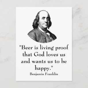 Ben Franklin och Quote Vykort
