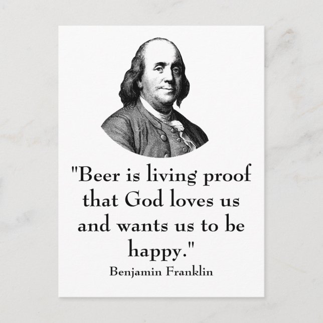 Ben Franklin och Quote Vykort (Framsida)