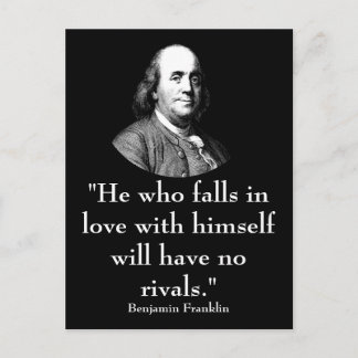 Ben Franklin och Quote Vykort