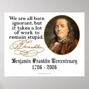 Ben Franklin - okunnighet Poster