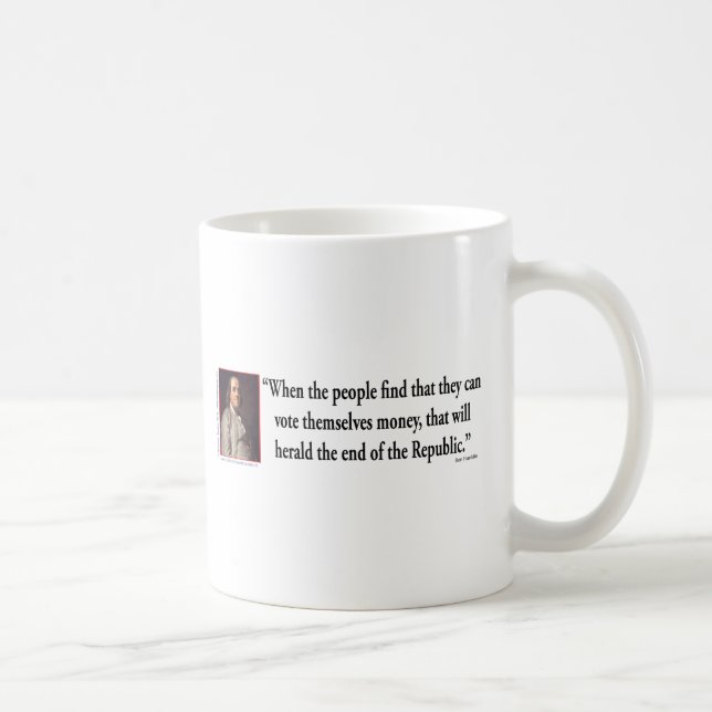 Ben Franklin om demokrati Kaffemugg (Höger)