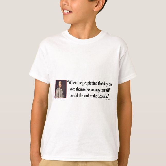 Ben Franklin om demokrati Tee (Framsida)