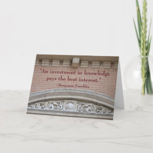 Ben Franklin PhD i Finance Studenten Card Kort