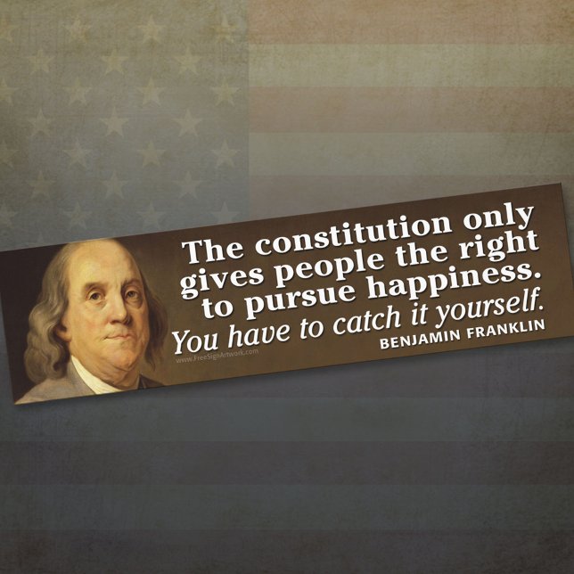 Ben Franklin Quote om konstitutionen Bildekal (Skapare uppladdad)