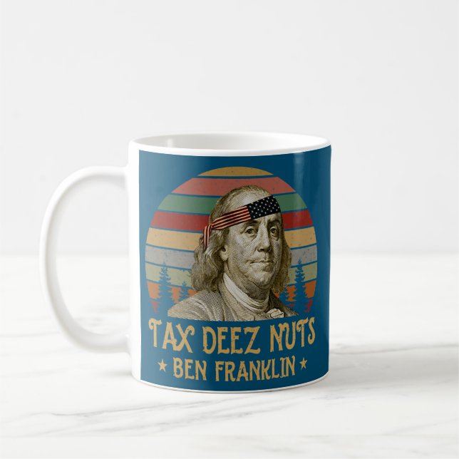 Ben Franklin Tax Deez Nöt 4:e juli Manar Women Kaffemugg (Vänster)