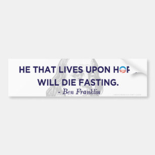Ben Franklin uppehälle på hoppbildekal Bildekal