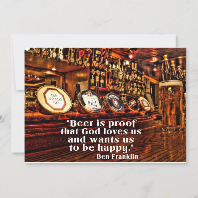 Ben Franklins Berömd Beer Quote (Framsida)