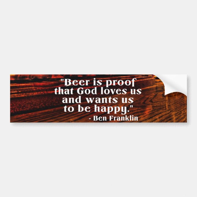 Ben Franklins berömdt ölcitationstecken Bildekal (Framsidan)