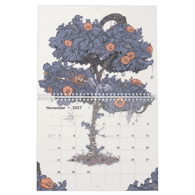 Ben Geigers konst av 2021 Calendar Kalender (Nov 2027)