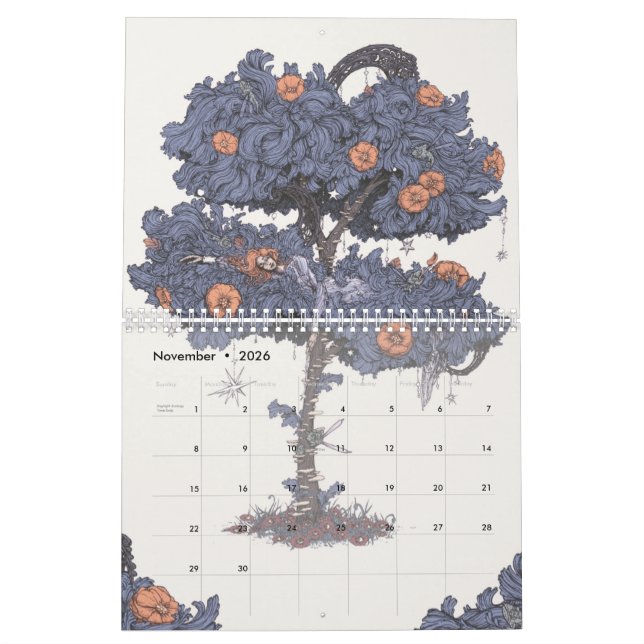 Ben Geigers konst av 2021 Calendar Kalender (Nov 2026)