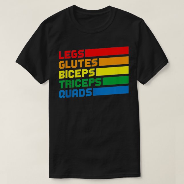 Ben Glutes Biceps Triceps Quads LGBTQ T Shirt (Design framsida)