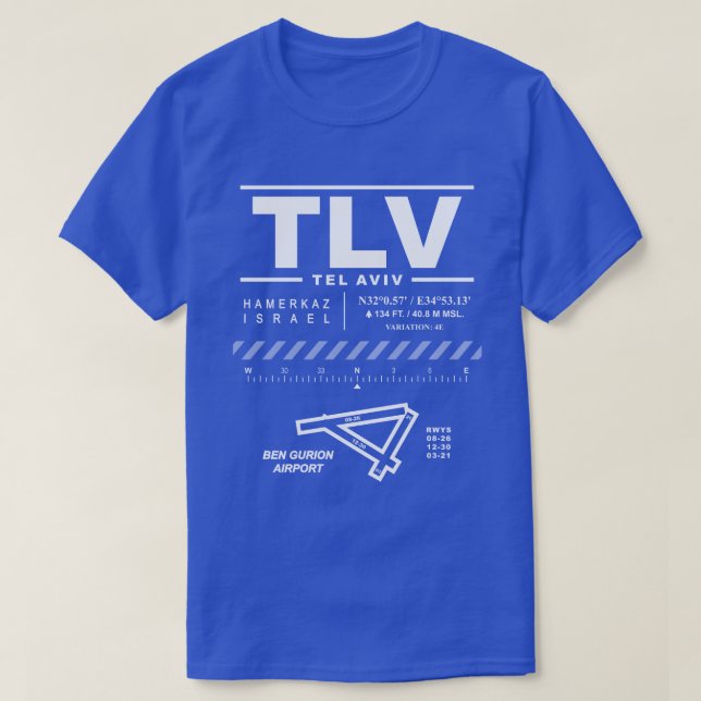Ben Gurion Airport TLV T-Shirt (Design framsida)