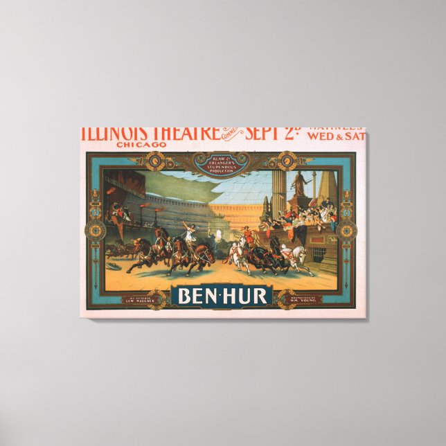 Ben-Hur på Chicago's Illinois Theater Poster Canvastryck (Framsida)