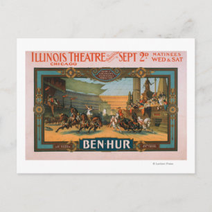 Ben-Hur på Chicago's Illinois Theater Poster Vykort