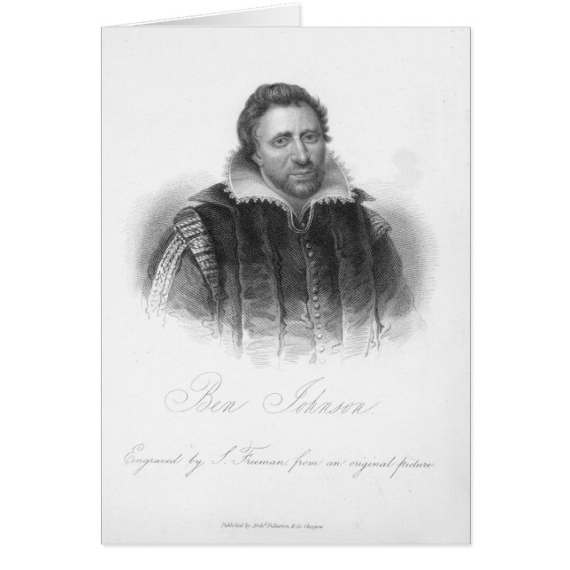 Ben Jonson Hälsningskort (Framsidan)