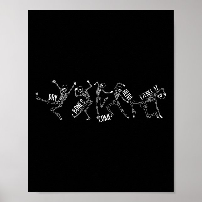 Ben Kom Alive Ezekiel 37 Halloween Skeleton Sku Poster (Framsidan)