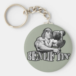 Ben Liftin Bodybuilding Ben Franklin Keychain Nyckelring