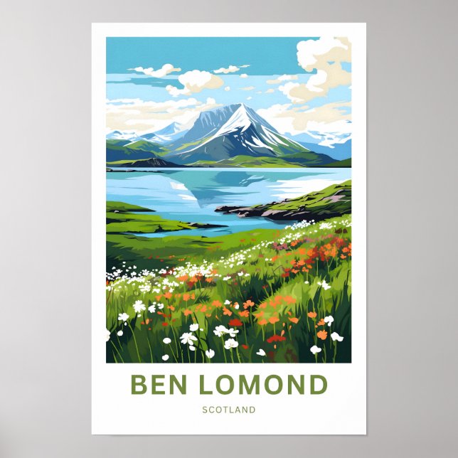 Ben Lomond Scotland Travel Print Poster (Framsidan)