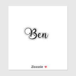 Ben Namn - Handskriven calligrafi Klistermärken