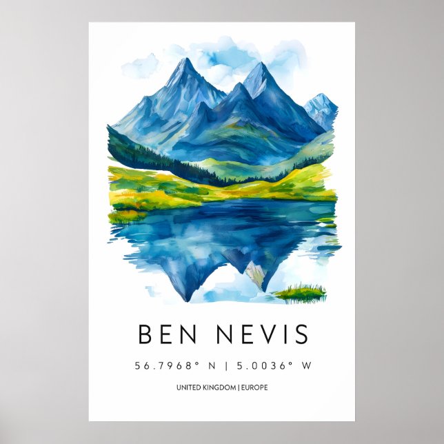 Ben Nevis Akvarell 1 Poster (Framsidan)