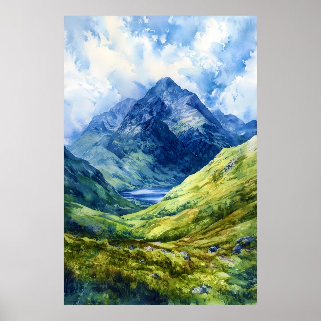 Ben Nevis Akvarell 2 Poster (Framsidan)