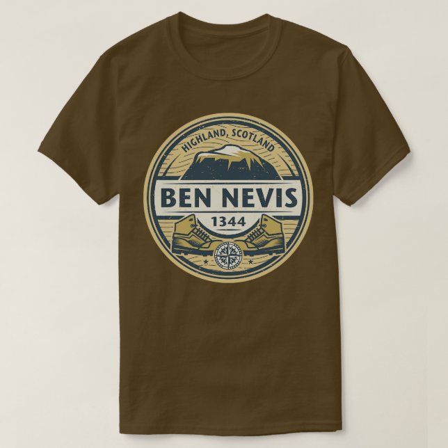 Ben Nevis Highland Skottland T Shirt (Design framsida)