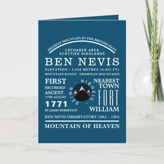 Ben Nevis, information om bergsexpedition Kort (Framsida)