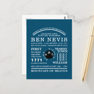 Ben Nevis, information om bergsexpedition Vykort