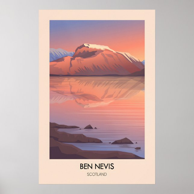 Ben Nevis Modern Resemaffisch Poster (Framsidan)