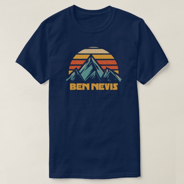 Ben Nevis Retro Turkos T Shirt (Design framsida)