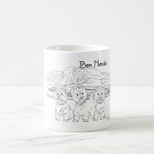 Ben Nevis Scotland med Westies Kaffemugg (Center)