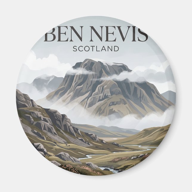 Ben Nevis Skottland Magnet (Framsidan)