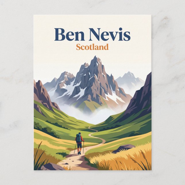 Ben Nevis Skottland Vykort (Framsida)