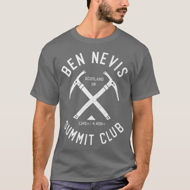Ben Nevis-toppmötet Klubb att klättra upp med Ben  T Shirt (Framsida)
