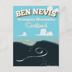Ben Nevis vintage resor poster Vykort