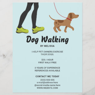 Ben och en purjolök Hund - Hund Walking Business Reklamblad