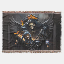 Ben och magi, skelett med den mystiska dice. filt