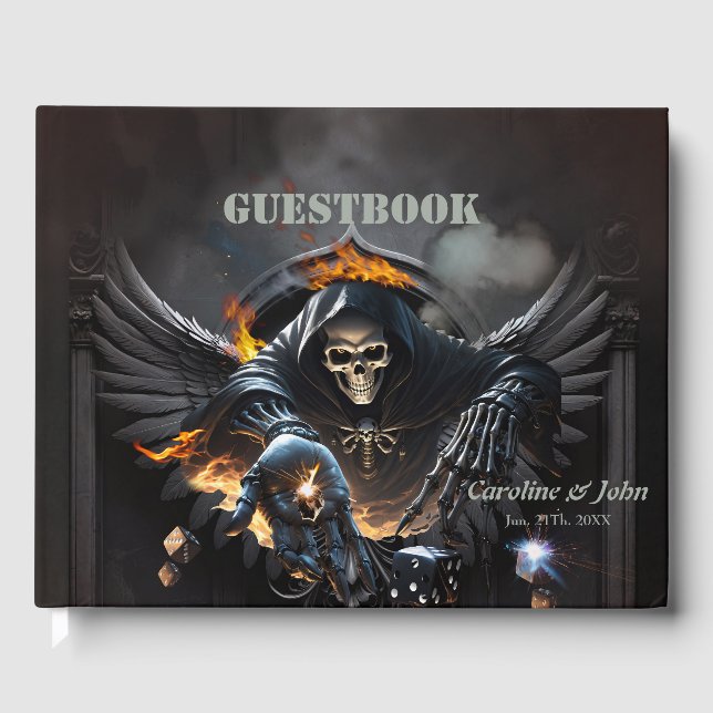 Ben och magi, skelett med den mystiska dice. gästböcker (Framsida)