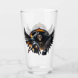 Ben och magi, skelett med den mystiska dice. glaskopp