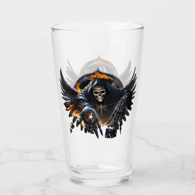 Ben och magi, skelett med den mystiska dice. glaskopp (Framsida)