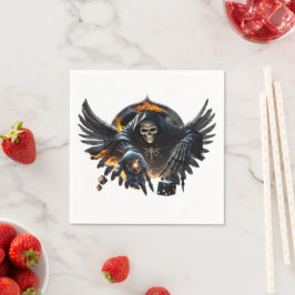 Ben och magi, skelett med den mystiska dice. pappersservett