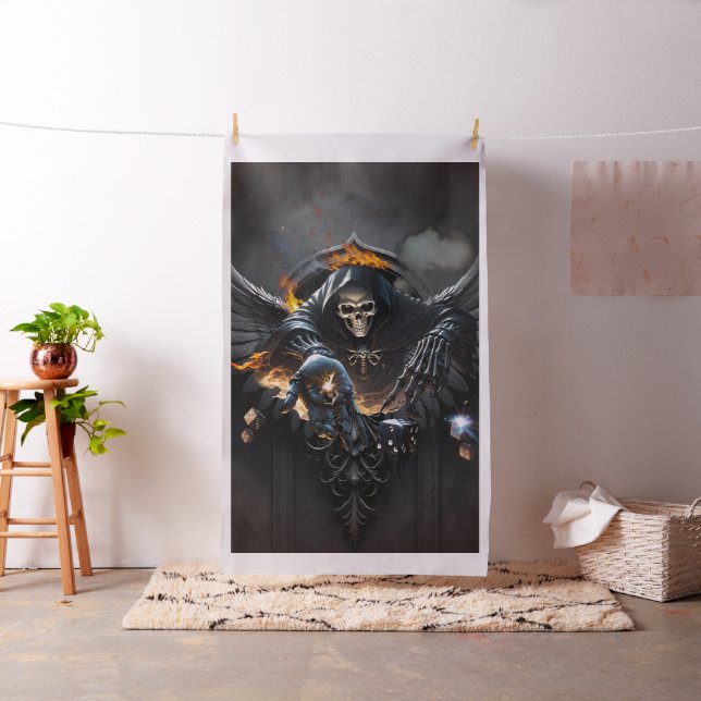 Ben och magi, skelett med den mystiska dice. tyg (In Situ)