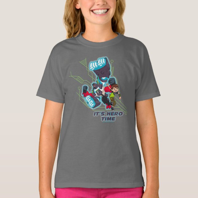 Ben & Omni-Enhanced Four Arms - det är Hero Time T Shirt (Framsida)