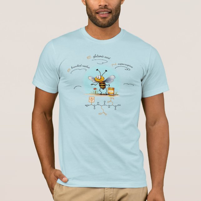 BEN peptid, Bee-8 med anpassad text, ljus T Shirt (Framsida)