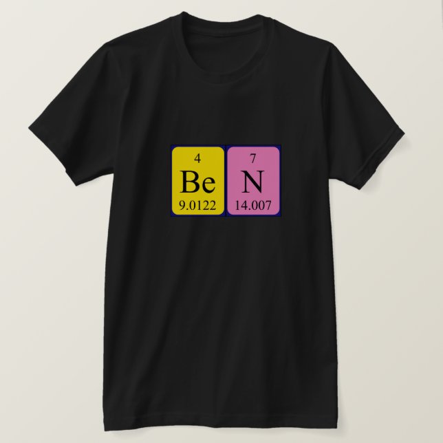 Ben periodisk skjorta bord namn t shirt (Design framsida)