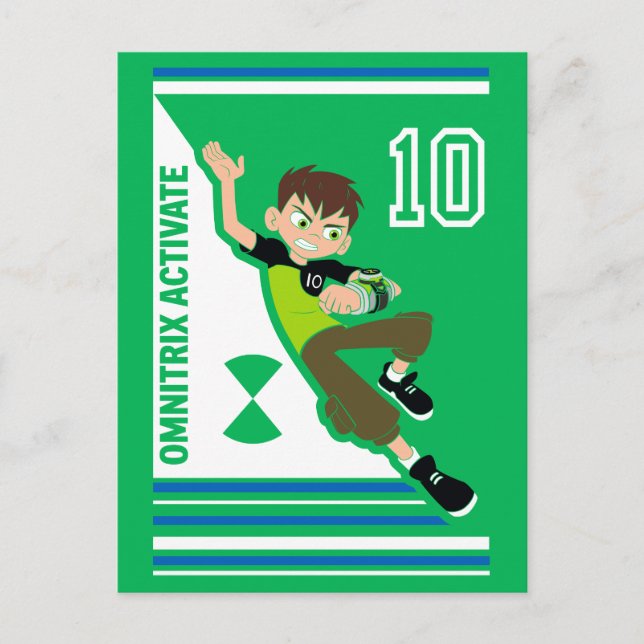 Ben Tennyson Athletic Graphic Inbjudan Vykort (Framsida)