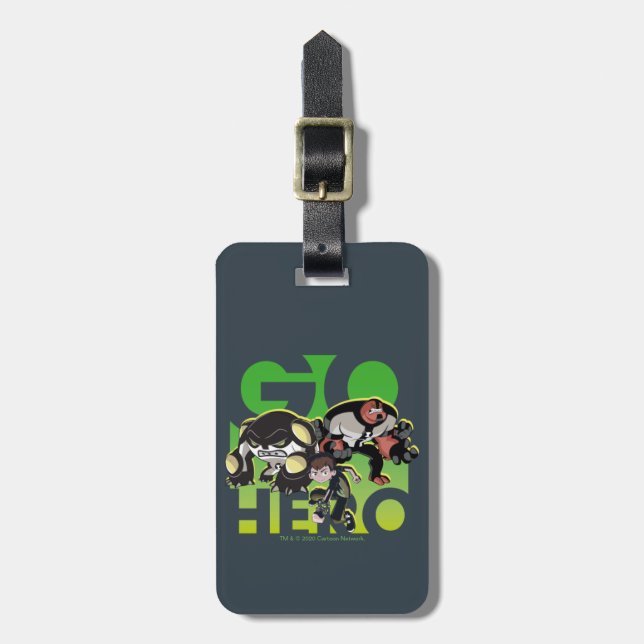 Ben Tennyson, Cannonbolt och Fyra Armar - Go Hero Bagagebricka (Vertikal Framsida)