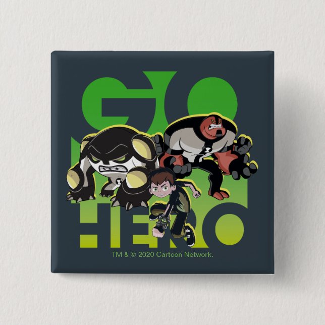 Ben Tennyson, Cannonbolt och Fyra Armar - Go Hero Knapp (Framsida)