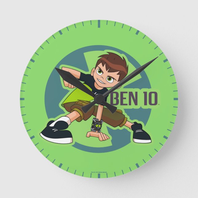 Ben Tennyson Omnitrix Graphic Rund Klocka (Framsida)