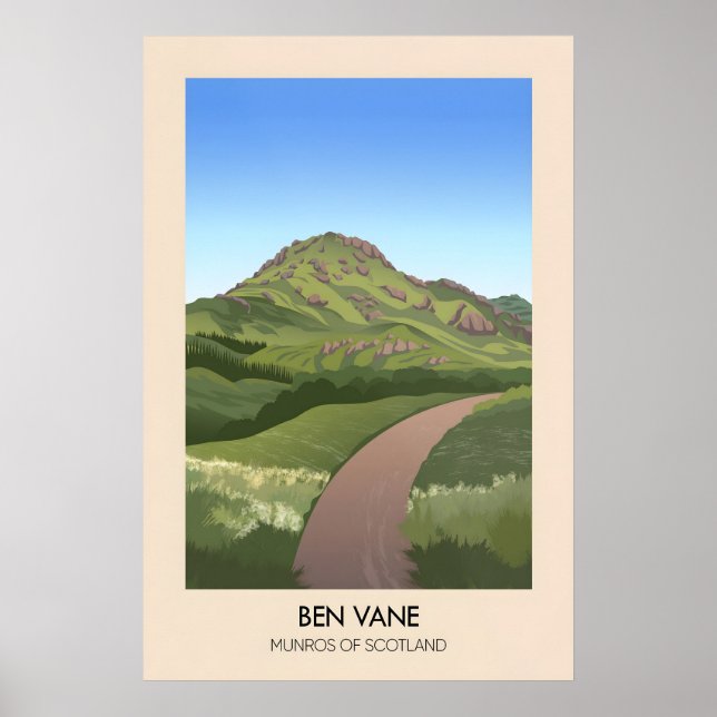 Ben Vane Munros of Scotland Poster (Framsidan)